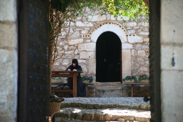 Agnoundos Monastery - Entrance to the church of Panaghia 
